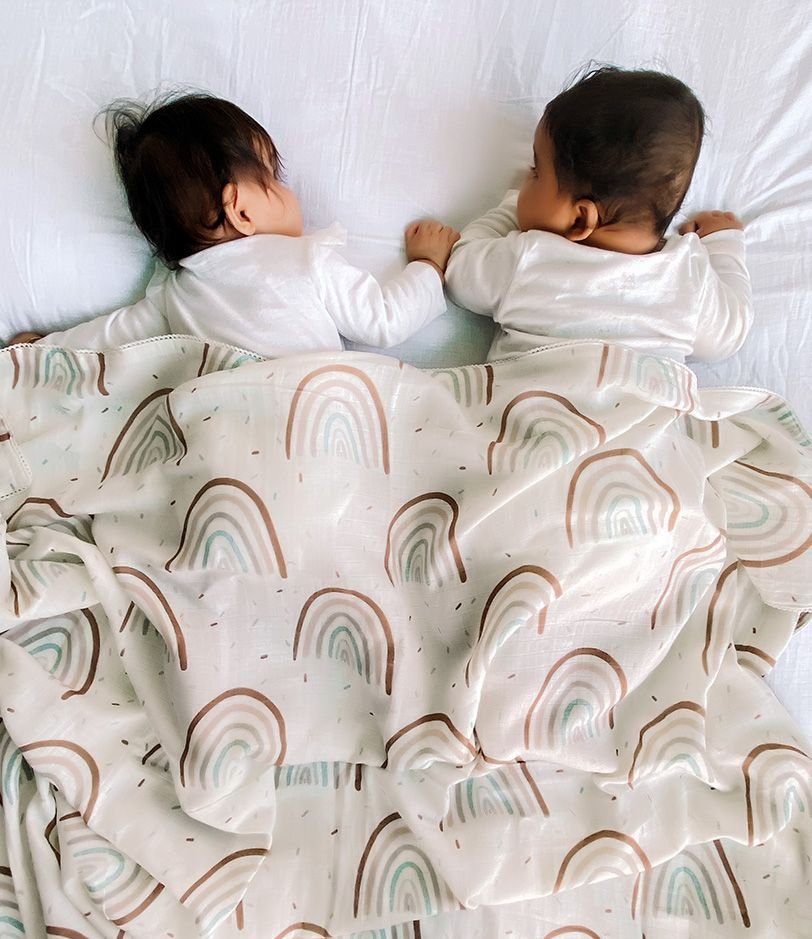 Earthy Rainbow Swaddle